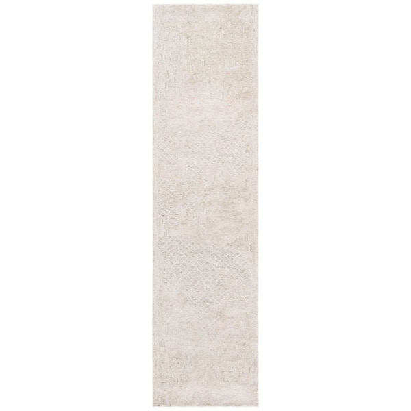 Harvest 2 ft. x 9 ft. Rust/Beige Distressed Solid Color Runner Rug