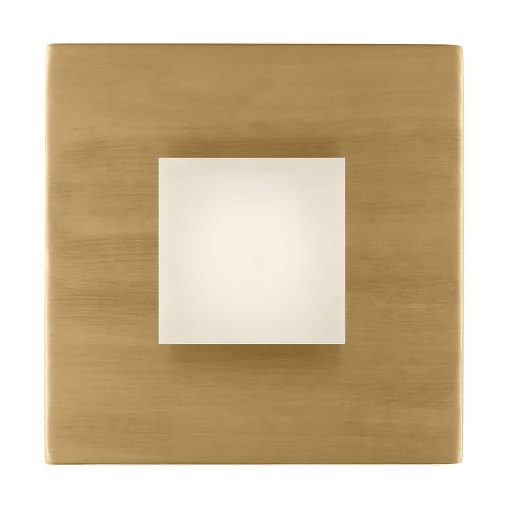 Brander Modern 1-Light Satin Brass Dimmable Wall Sconce with Frosted Acrylic Shade price history on PriceWatchPro