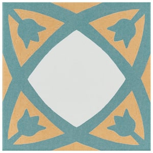 Revival Tulip 7-3/4 in. x 7-3/4 in. Ceramic Floor and Wall Tile (10.75 sq. ft./Case)
