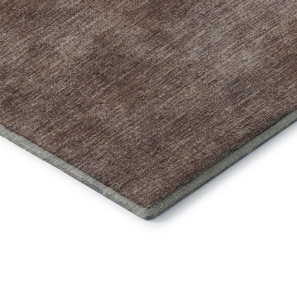 Mayfield Premium Machine Washable Abstract AMF1018 Brown 3 ft. x 5 ft. Area Rug