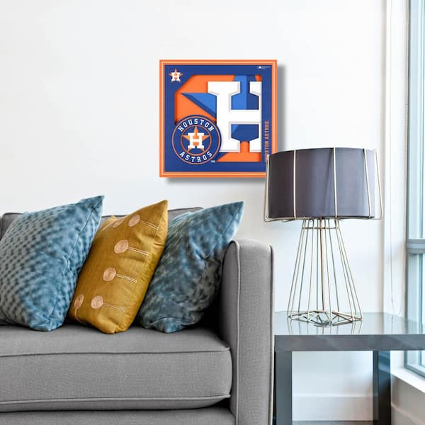 MLB Houston Astros 3D Logo Series Wall Art - 12x12 2507125 - The Home Depot