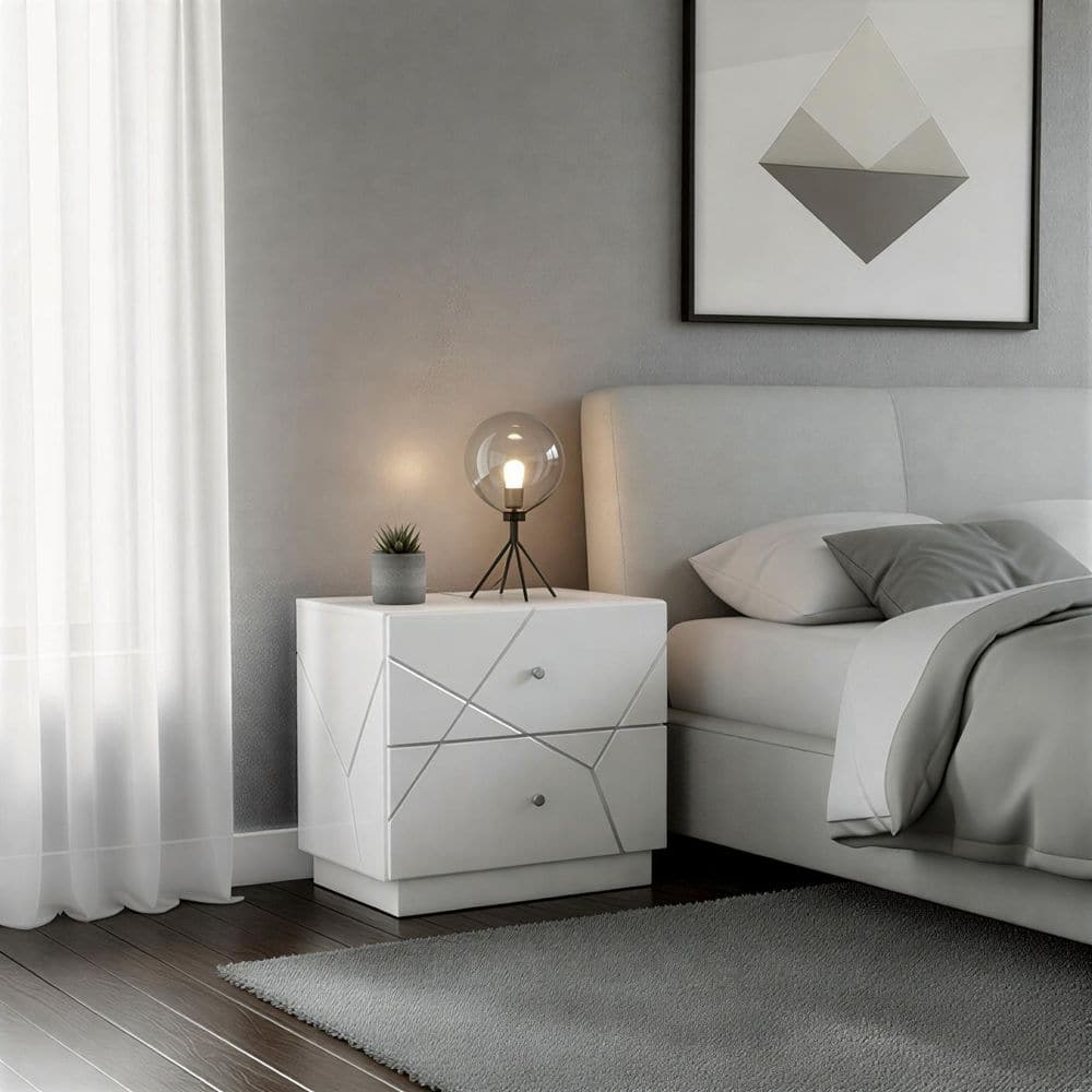 Riley White 2 Drawer 23 in. W Nightstand price history on PriceWatchPro