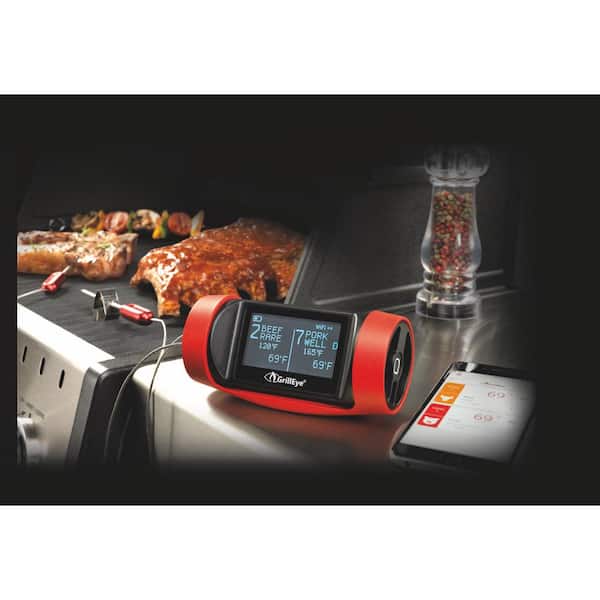 GrillEye Round Bluetooth Compatibility Grill Thermometer in the Grill  Thermometers department at