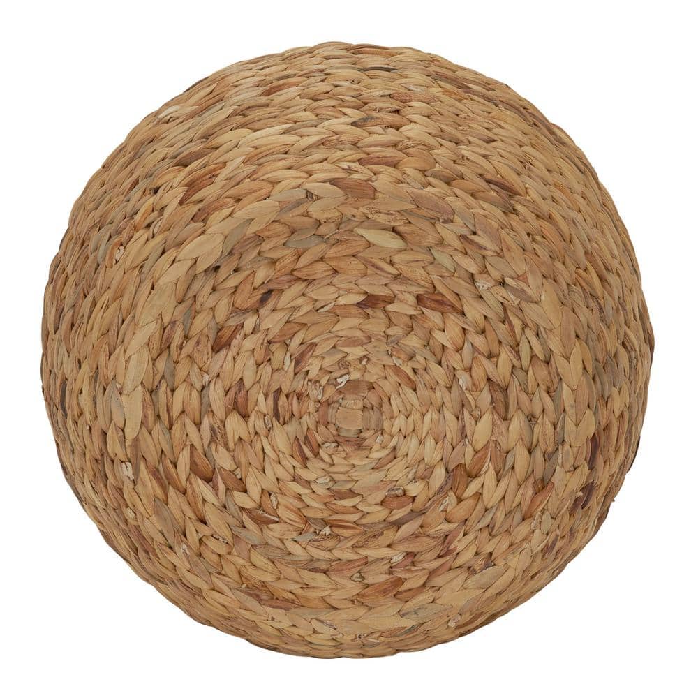 Natural Seagrass Round Wicker Storage Basket with Lid