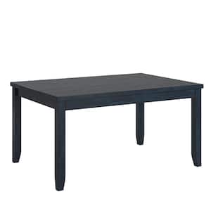 60 in. Rectangle Denim Solid Wood Dining Table with 2-Drawers