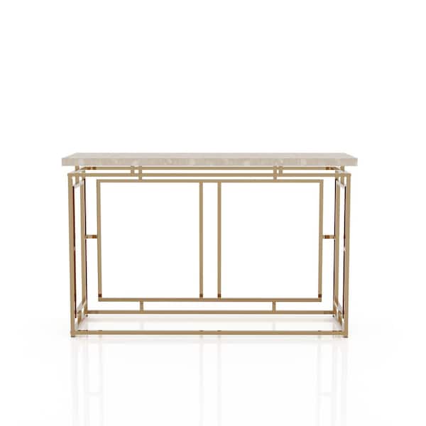 Furniture of America Hull 28.25 in.H Champagne Console Table