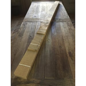 24 sq. ft. 4-1/2 in. Wide Original Face Reclaimed Barn Wood Long Plank Wall Paneling Kit