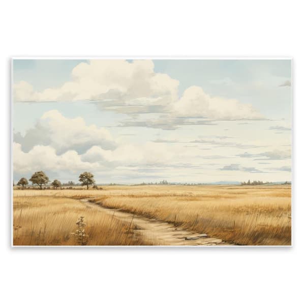 Stupell Industries Path Through Vast Grassland by LSR Creative Studio Unframed Nature Graphic Art Print 13 in. x 19 in.