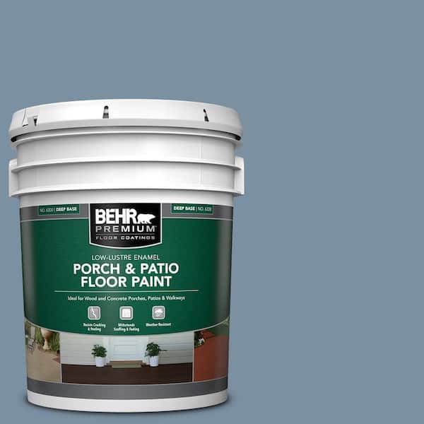 5 gal. #S510-4 Jean Jacket Blue Low-Lustre Enamel Interior/Exterior Porch and Patio Floor Paint