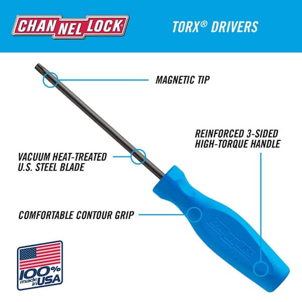 2.5 in. T8 Torx Screwdriver with 3-Sided High-Performance Handle