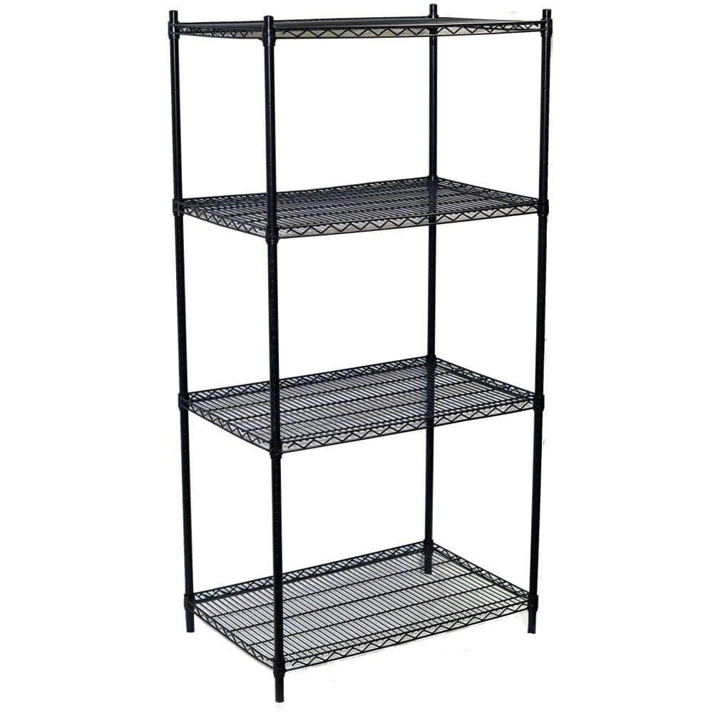 Rubbermaid Freestanding 4-Tier Wire Shelf Shoe Rack and Organizer, White