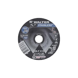 Stainless 5 in. x 7/8 in. Arbor x 1/4 in. T27 A-30-SS Grinding Wheel for Stainless (25-Pack)