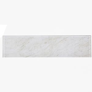 Nature Crema Beige 4 in. x 16 in. Large Format Marble Look Glossy Glass Subway Wall Tile (2.66 sq. ft./Case)
