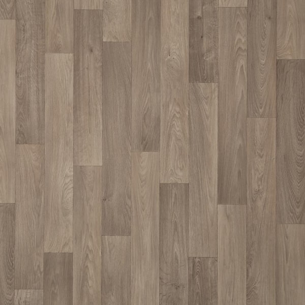 Cienega Brown Oak 12 MIL 13.2 ft. W x Cut to Length Waterproof Vinyl Sheet Flooring