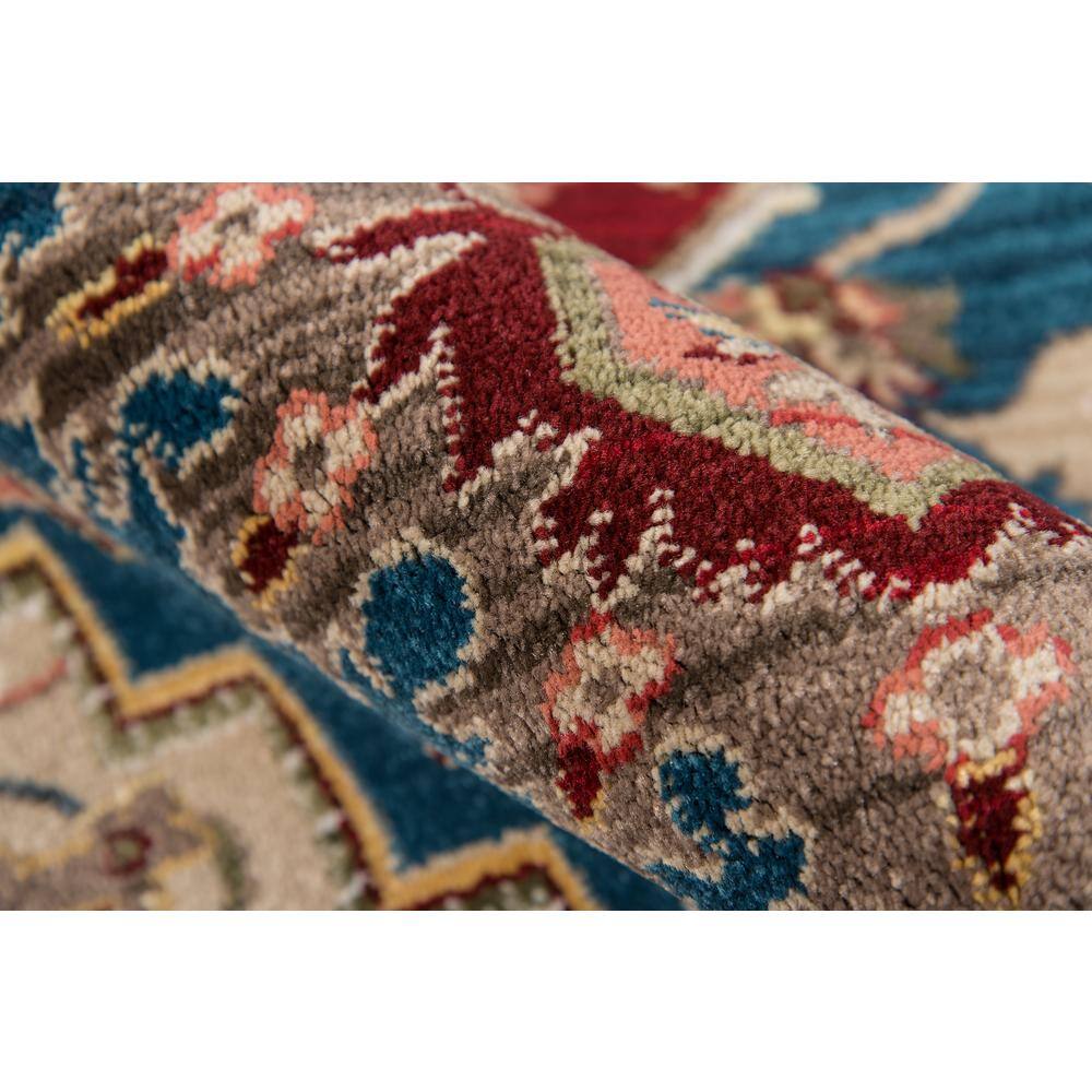 Lenox Blue Flat Woven Wool and Synthetic Area Rug