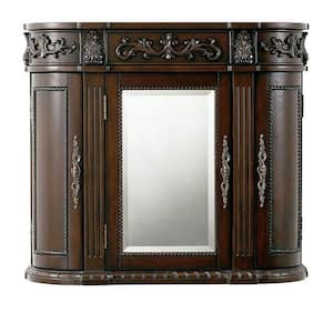 Chelsea 31-1/2 in. W Bathroom Storage Wall Cabinet with Mirror in Antique Cherry