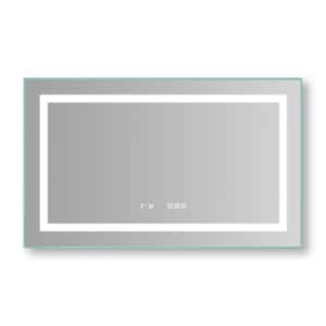 40 in. W x 24 in. H Large Rectangular Frameless Anti-Fog LED Wall Mounted Bathroom Vanity Mirror With Lights