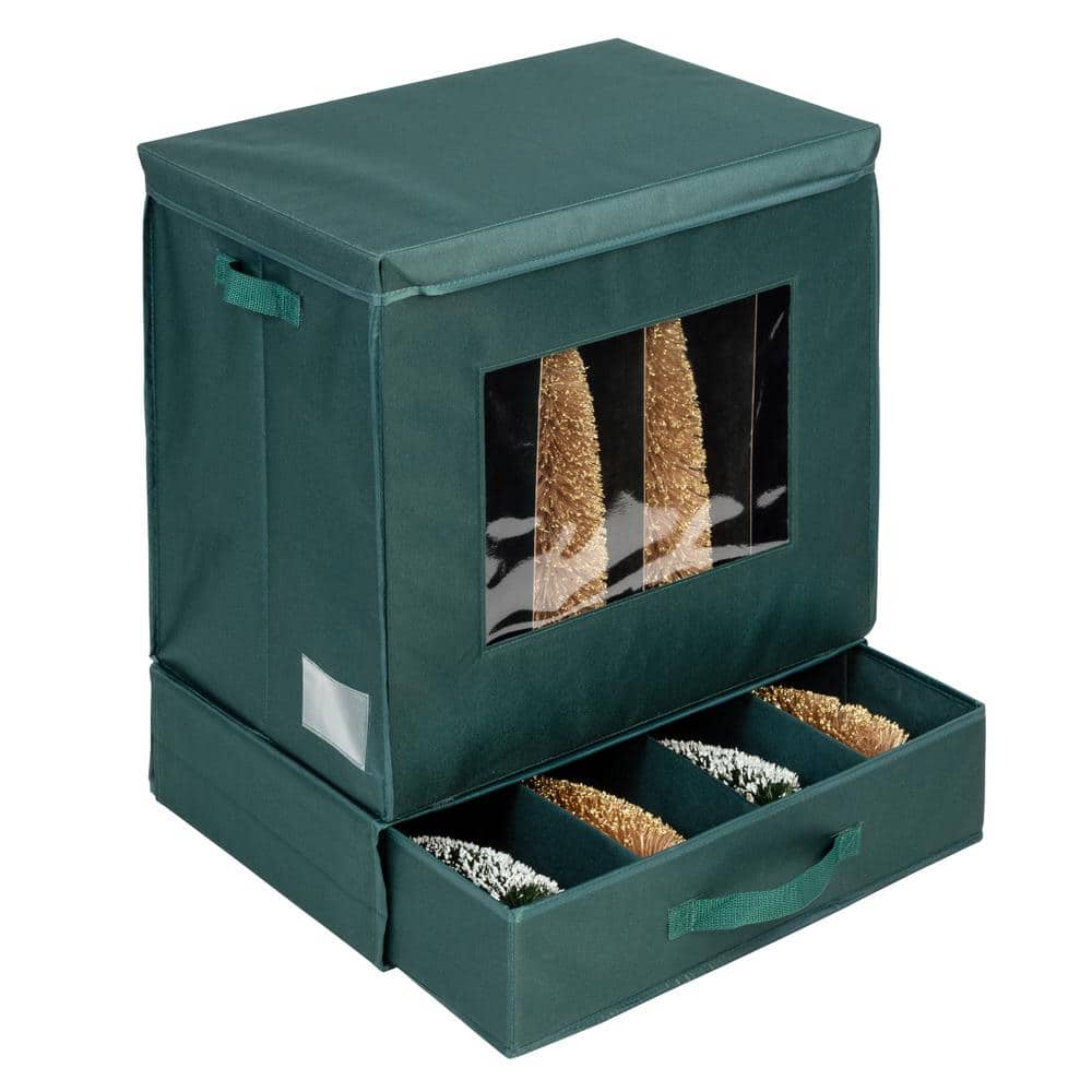 23 in. H Green Polyester Holiday Decor Storage Box