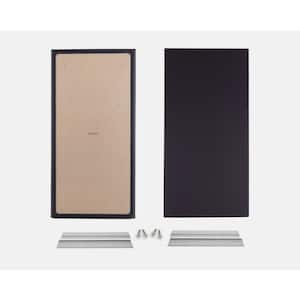 WAVERoom Pro 1 in. x 24 in. x 48 in. Diffusion-Enhanced Sound Absorbing Acoustic Panels in Black (2-Pack)