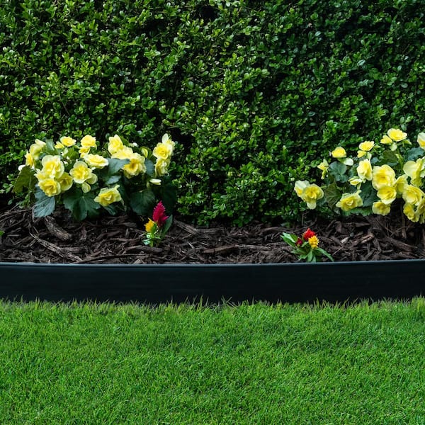40 ft. L x 2.5 in. W x 4 in. H High Wall Black Plastic No-Dig Landscape Edging