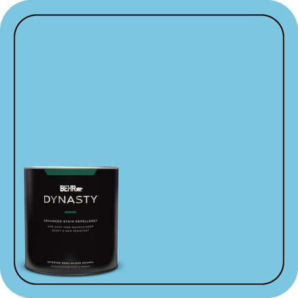 BEHR DYNASTY 1 qt. #530B-4 Bliss Blue Semi-Gloss Enamel Interior Stain-Blocking Paint and Primer