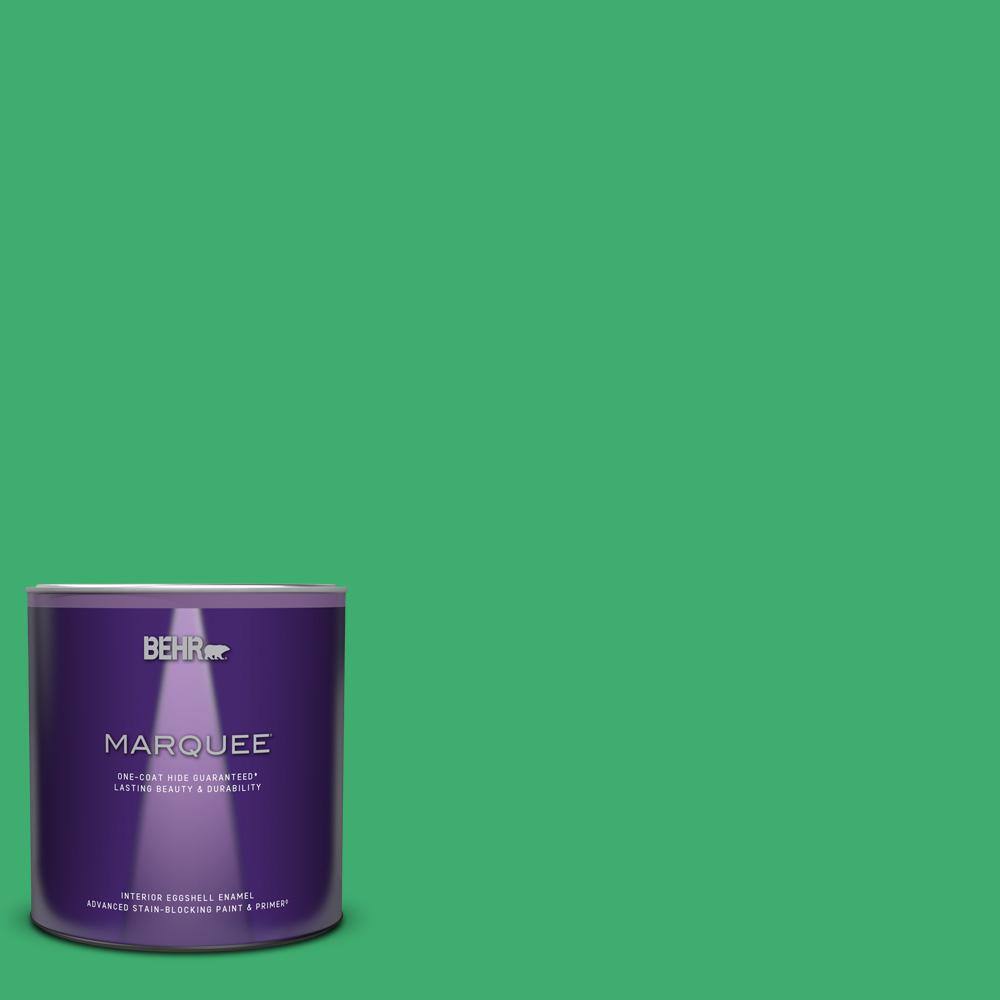 BEHR MARQUEE 1 qt. 460B5 Fresh Greens Eggshell Enamel Interior Paint