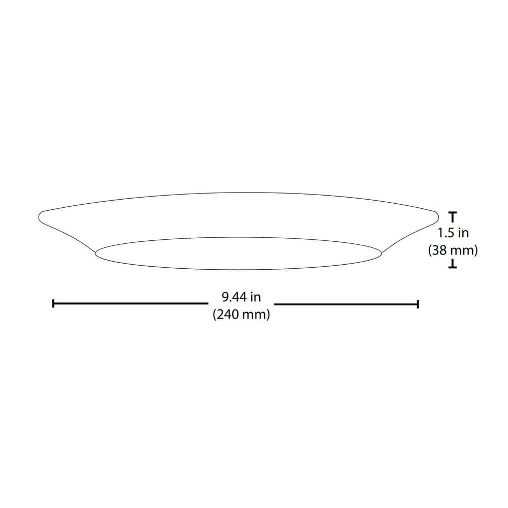 Matte White Aluminum Round LED Downlight, 9.44 Inches