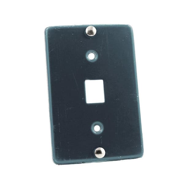 Leviton 6P6C Type 630A Wall Phone Jack, Stainless Steel