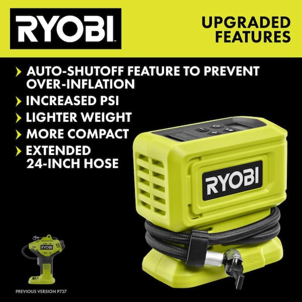 RYOBI - ONE+ 18V Cordless High Pressure Inflator (Tool Only)
