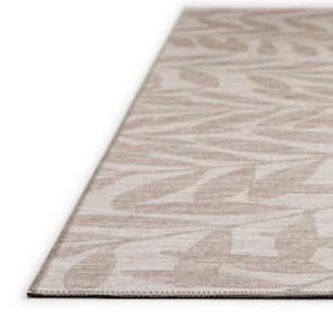 Modena Putty 8 ft. x 10 ft. Floral Area Rug