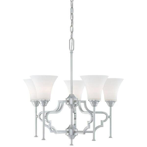 Thomas Lighting Chiave 5-Light Hanging Brushed Nickel Chandelier-DISCONTINUED