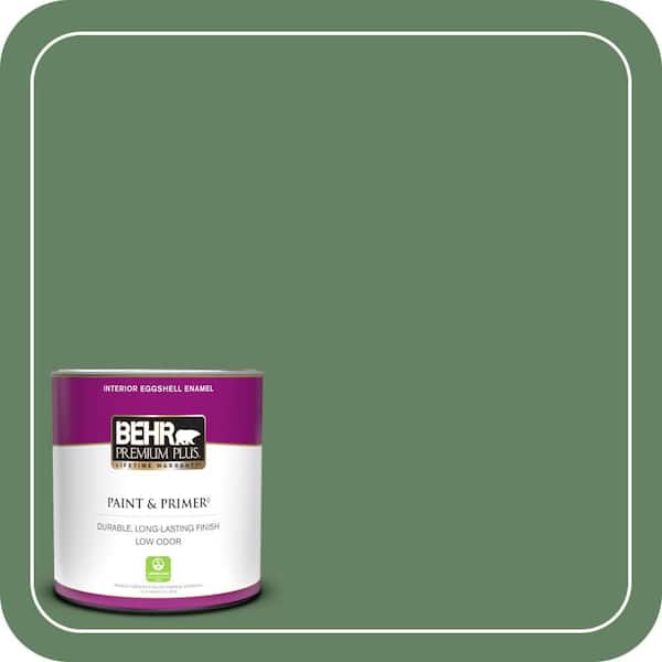 BEHR PREMIUM PLUS 1 qt. #S400-6 Tuscan Herbs Eggshell Enamel Low Odor Interior Paint & Primer