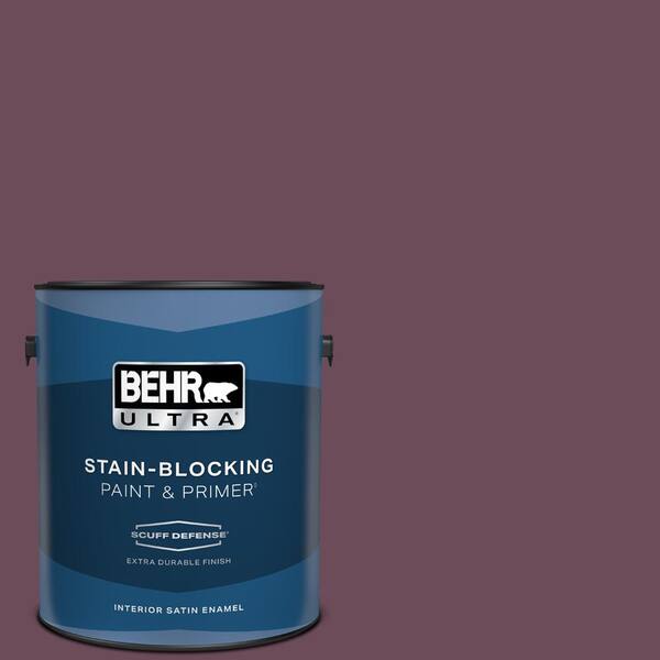 BEHR ULTRA 1 gal. #PPU1-20 Spiced Plum Extra Durable Satin Enamel Interior Paint & Primer