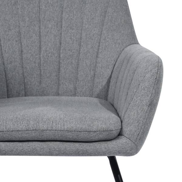 Wateday Gray Fabric Rocking Chair Side Chair with Cushion YJ 