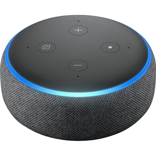 Amazon Echo Dot in Charcoal (Gen 3) B07FZ8S74R - The Home Depot