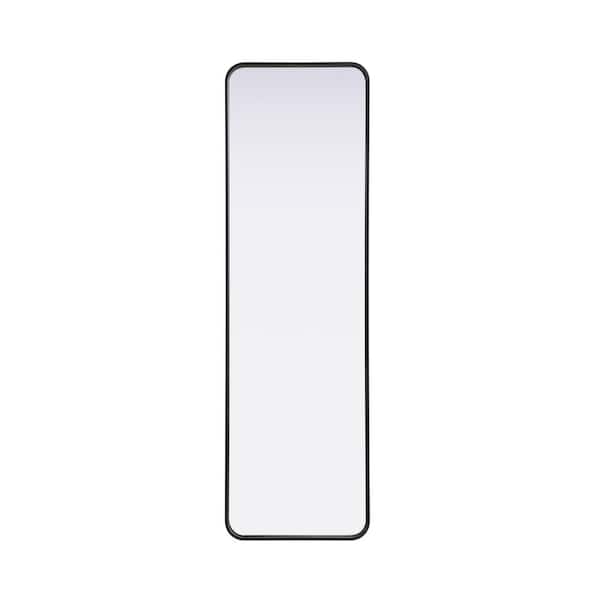 Unbranded Timeless Home Black 18 in. W x 60 in. H Contour Wall Mirror