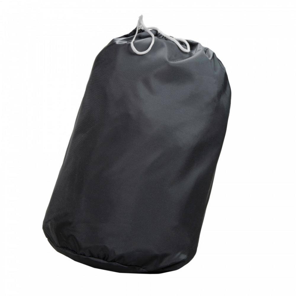 Large Black and Silver Polyester Outdoor Motorcycle Cover