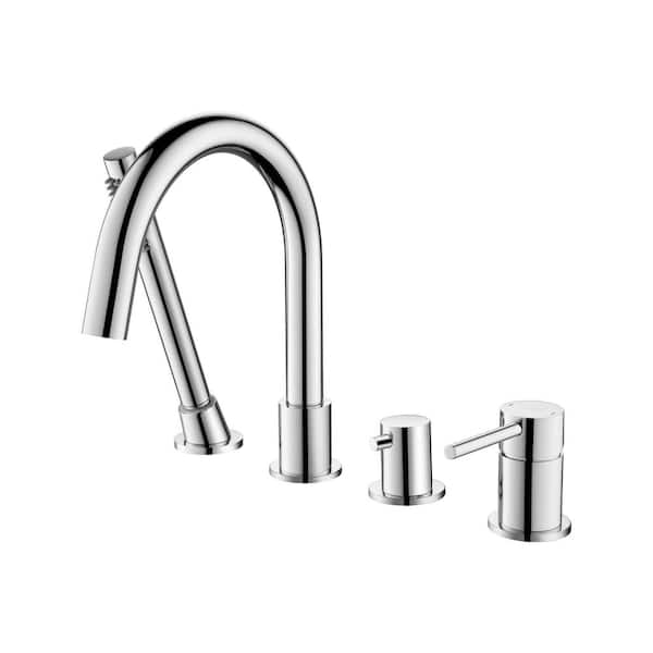 Circular 1 Handle 1-Spray Tub and Shower Faucet 2.5 GPM in Chrome Valve Not Included