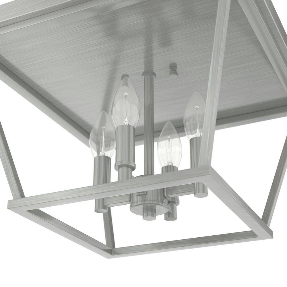 Laurel Ridge Brushed Nickel 4-Light LED Flush Mount