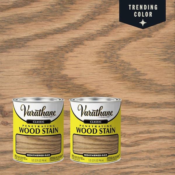 Varathane 1 qt. Weathered Oak Classic Interior Wood Stain (2-Pack)