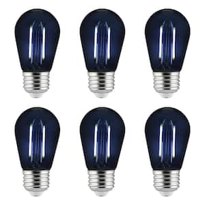 25-Watt Equivalent S14 Dimmable UL Listed E26 Base LED Decorative Bulbs, Black, (6 Pack)