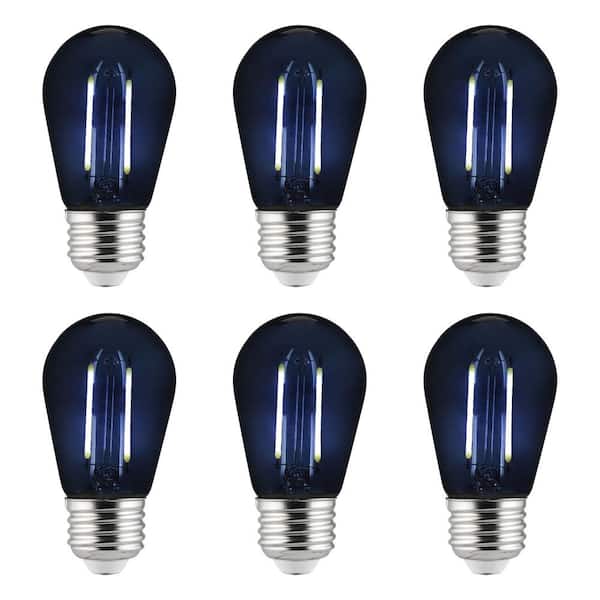 Sunlite 25-Watt Equivalent S14 Dimmable UL Listed E26 Base LED Decorative Bulbs, Black, (6 Pack)