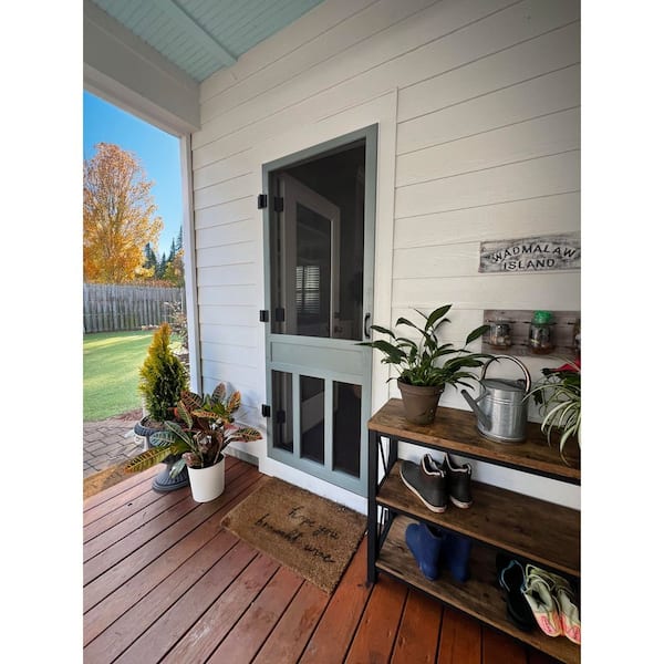 Shaker 36 in. x 80 in. Unfinished Wood Hinged Screen Door