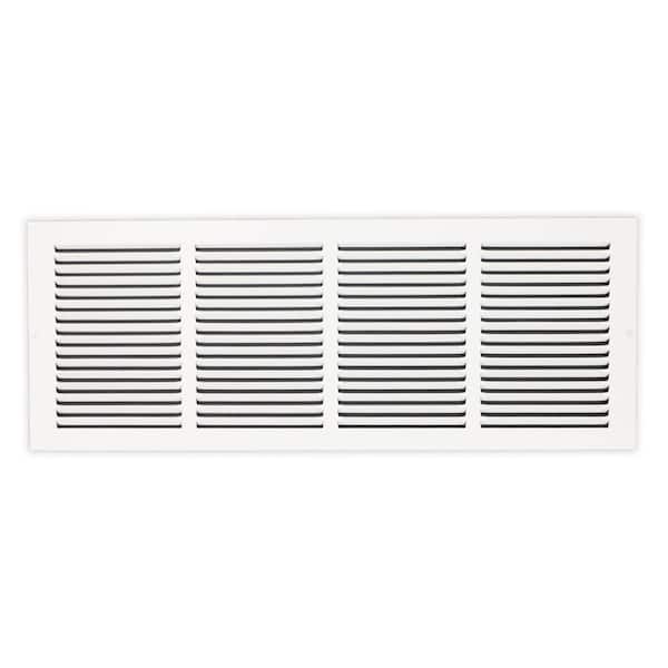 24 in. x 8 in. Steel Return Air Grille in White