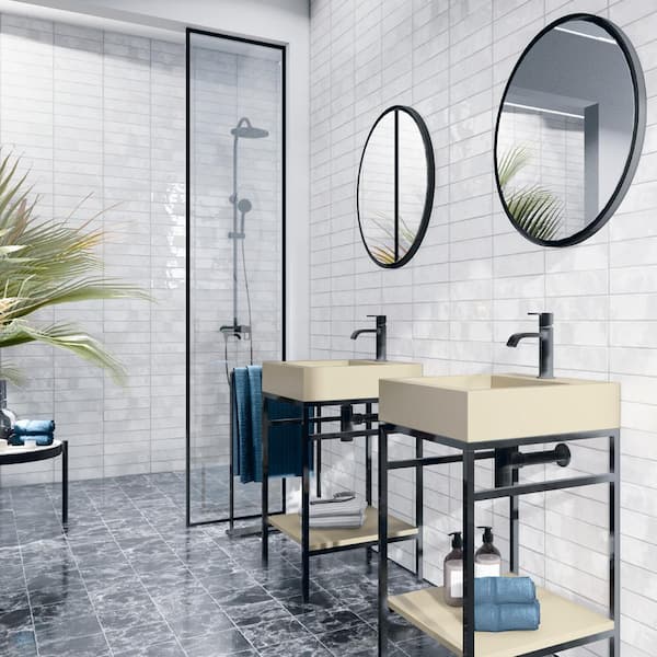 Biarritz White 3 in. x 12 in. Ceramic Wall Tile (5.72 sq. ft./Case)