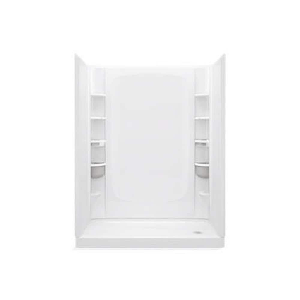 Sterling STORE+ 60 in. L x 30 in. W x 30 in. H 4-Piece Alcove Shower ...