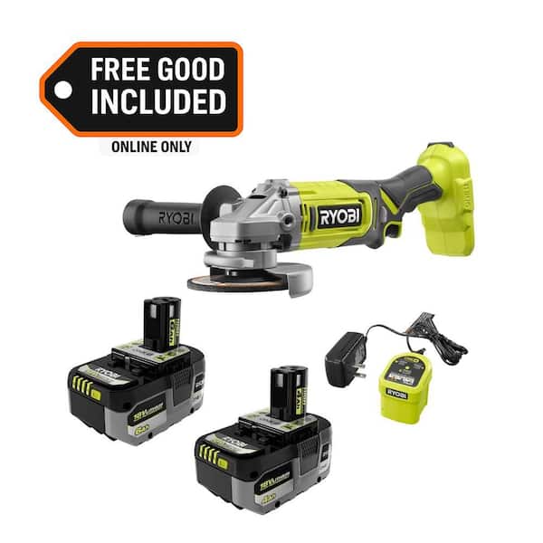 ONE+ 18V Lithium-Ion HIGH PERFORMANCE Kit w/ 4 Ah Battery, 6 Ah Battery, Charger, & FREE ONE+ Cordless Angle Grinder