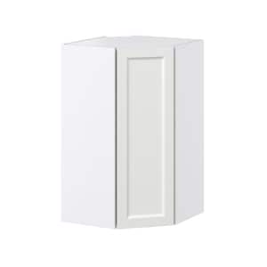 24 in. W x 40 in. H x 14 in. D Alton Painted Bright White Recessed Assembled Wall Diagonal Corner Kitchen Cabinet