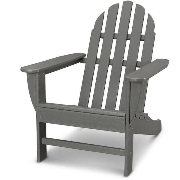 Hanover Classic Composite All-Weather Adirondack Chair in Grey