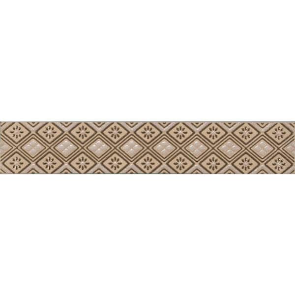 Florida Tile Home Collection Favrales Beige 1.75 in. x 10 in. Ceramic Wall Listello Tile (20 Listellos / case)